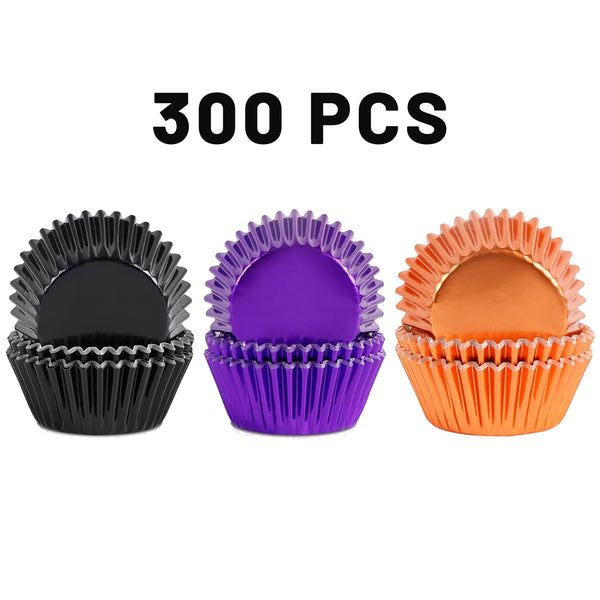300 Pcs Halloween Foil Cupcake Liners - Discount Halloween City
