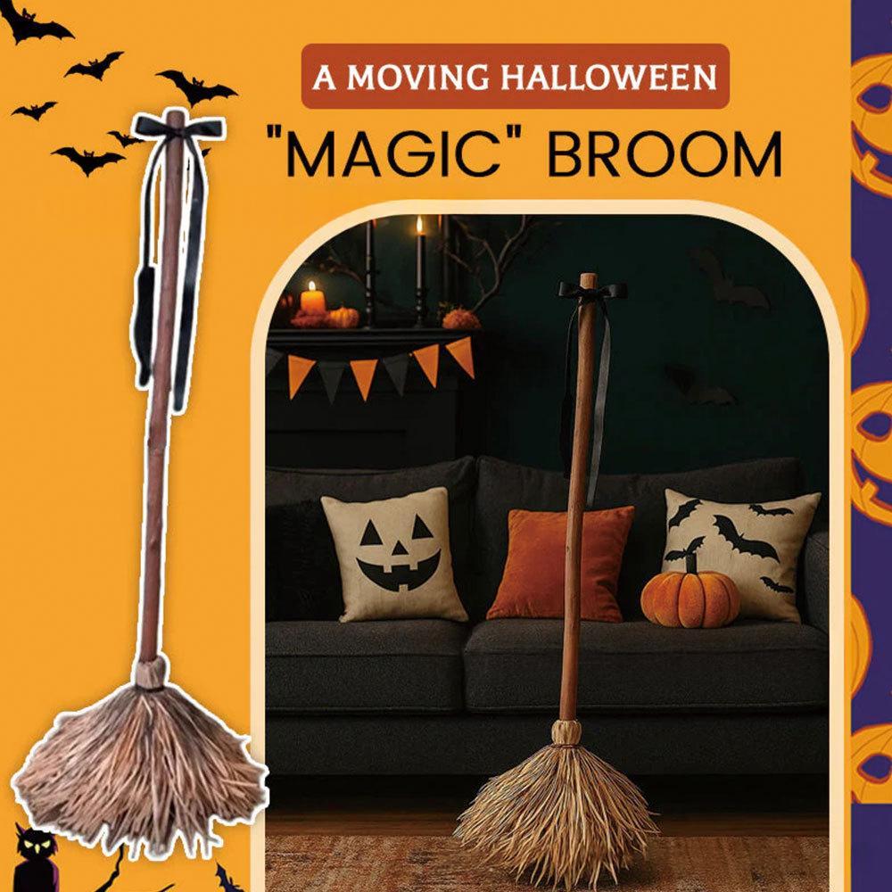 Sound-activated Moving Magic Broom Decorative Prop