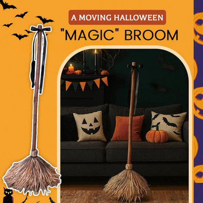 Sound-activated Moving Magic Broom Decorative Prop