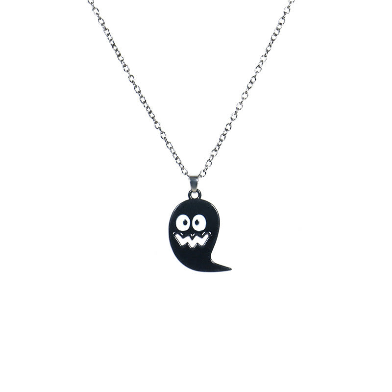 Ghost Halloween Costume Accessories Jewelry Long Necklace - Discount Halloween City