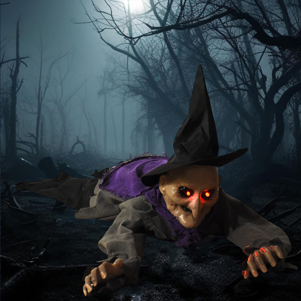 Halloween Crawling Wizard Zombie Luminous Sound Horror Decoration Haunted House - Discount Halloween City