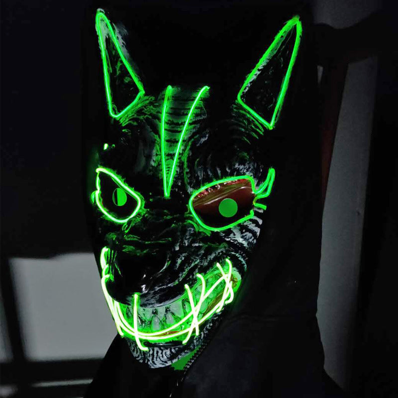 Unisex LED Streamer Full-Face Halloween Costume Mask