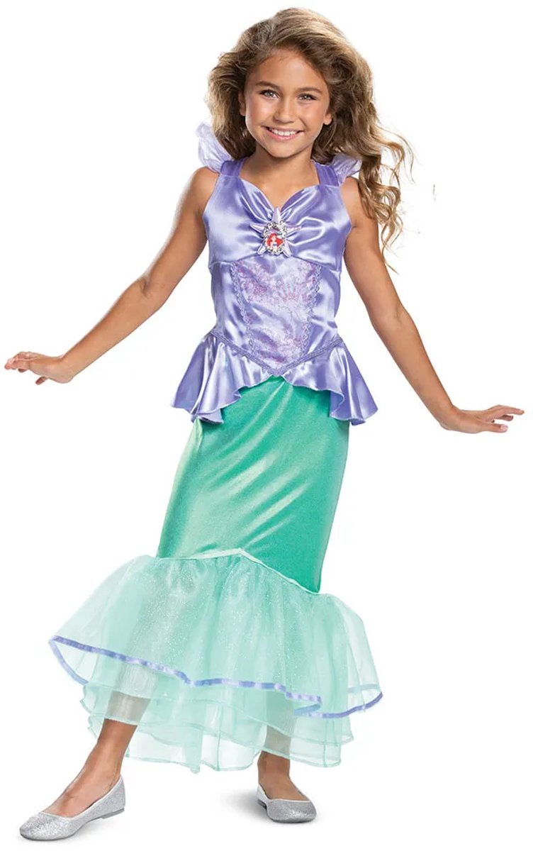 Disguise disney the little mermaid ariel deluxe costume dress children - kids up to 8 years - purple green-0