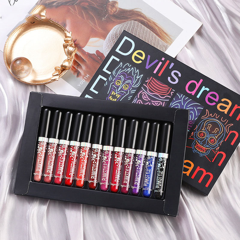 12-Piece Liquid Lipstick Set Halloween Makeup Diamond Symphony Lip Gloss Long Lasting - product image 5
