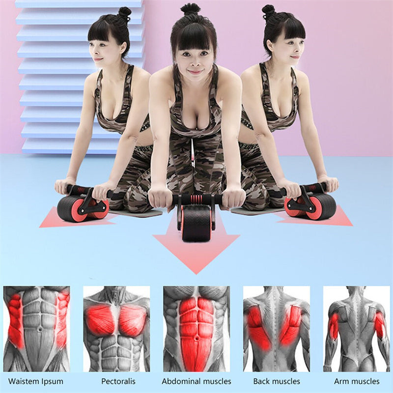 Double Wheel Abdominal Exerciser Women's Men Automatic - product image 6