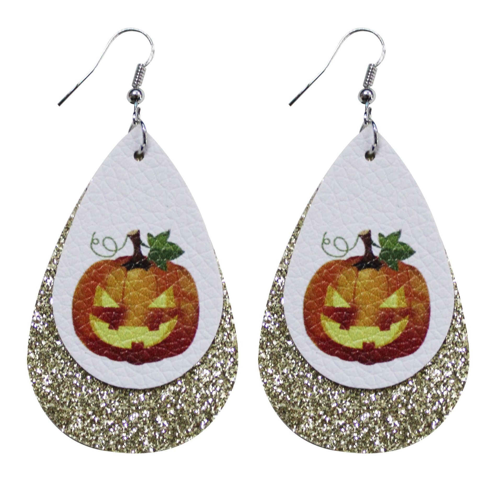 Halloween Leather Drop Earrings - Discount Halloween City