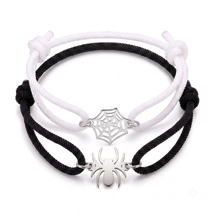 Couples Gothic Bracelet Set for Black White - alternate view 7