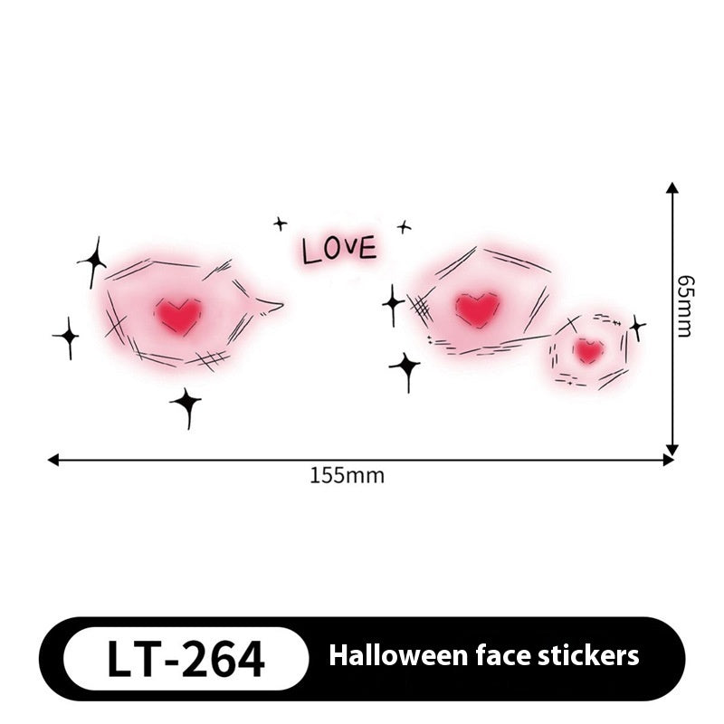 Halloween Makeup Stickers Dress Up Cute Painted - Discount Halloween City