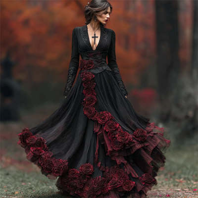 New Autumn American-style Fashionable Dress - alternate view 5