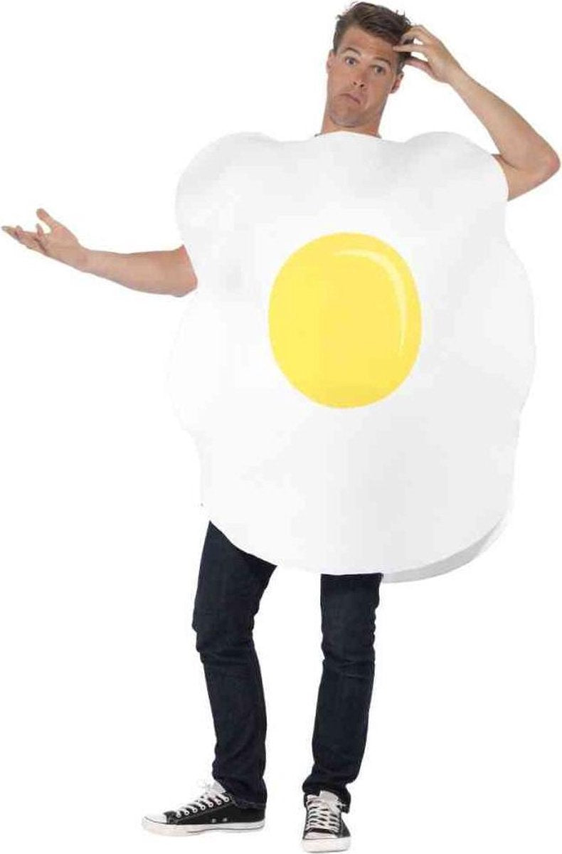 Vegaoo fried egg costume for adults - fancy dress - one size-0