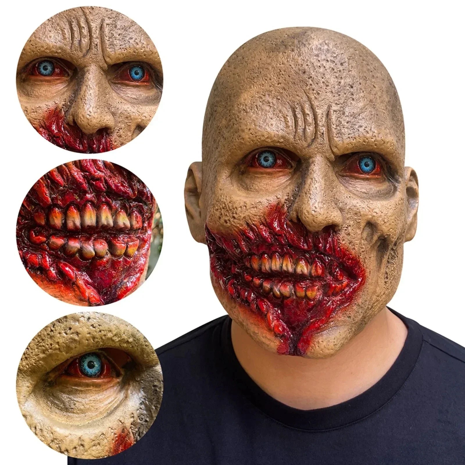 Halloween Horror Mask Ghost Festival Face Scary Funny - Discount Halloween City