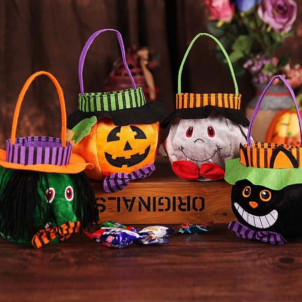 Cute Halloween Candy Bag Pumpkin Pattern Portable Handbag - Discount Halloween City