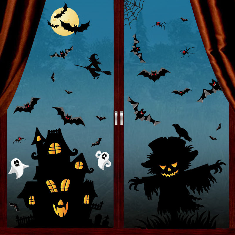Halloween Decoration Stickers Pumpkin Lamp Spider Ghost - Discount Halloween City