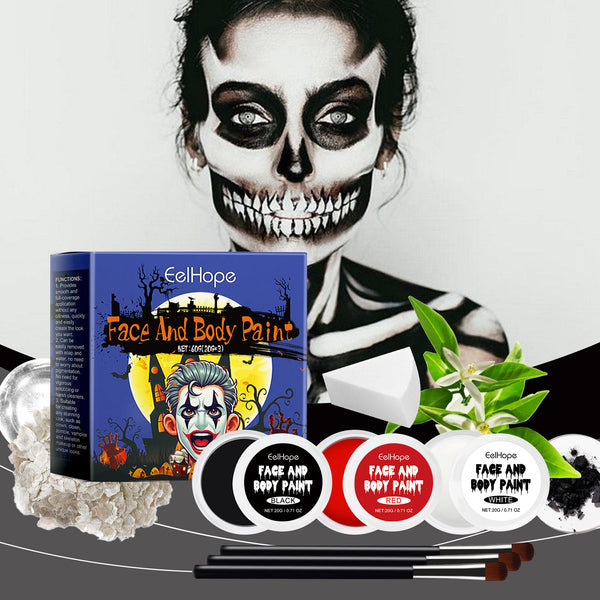 Halloween Palette Suit Full Coverage Painted Foundation Makeup Clown Colorful Color Palette - Discount Halloween City
