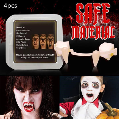 Halloween Vampire Teeth Retractable Fangs Masquerade Party - Discount Halloween City