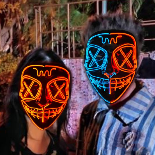 Halloween EL Horror Full Face Glow Mask - Discount Halloween City