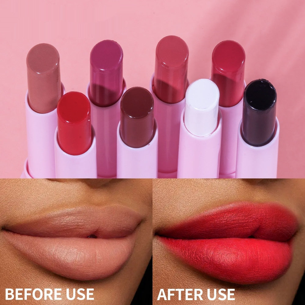 Halloween Matte Velvet Lipstick Beauty Makeup Does Not Fade No Stain on Cup Natural Long - Discount Halloween City