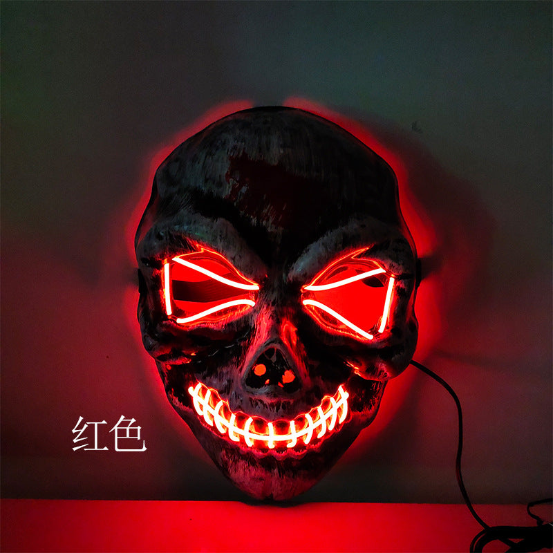 Halloween Horror Skull Led Luminous Mask - Discount Halloween City