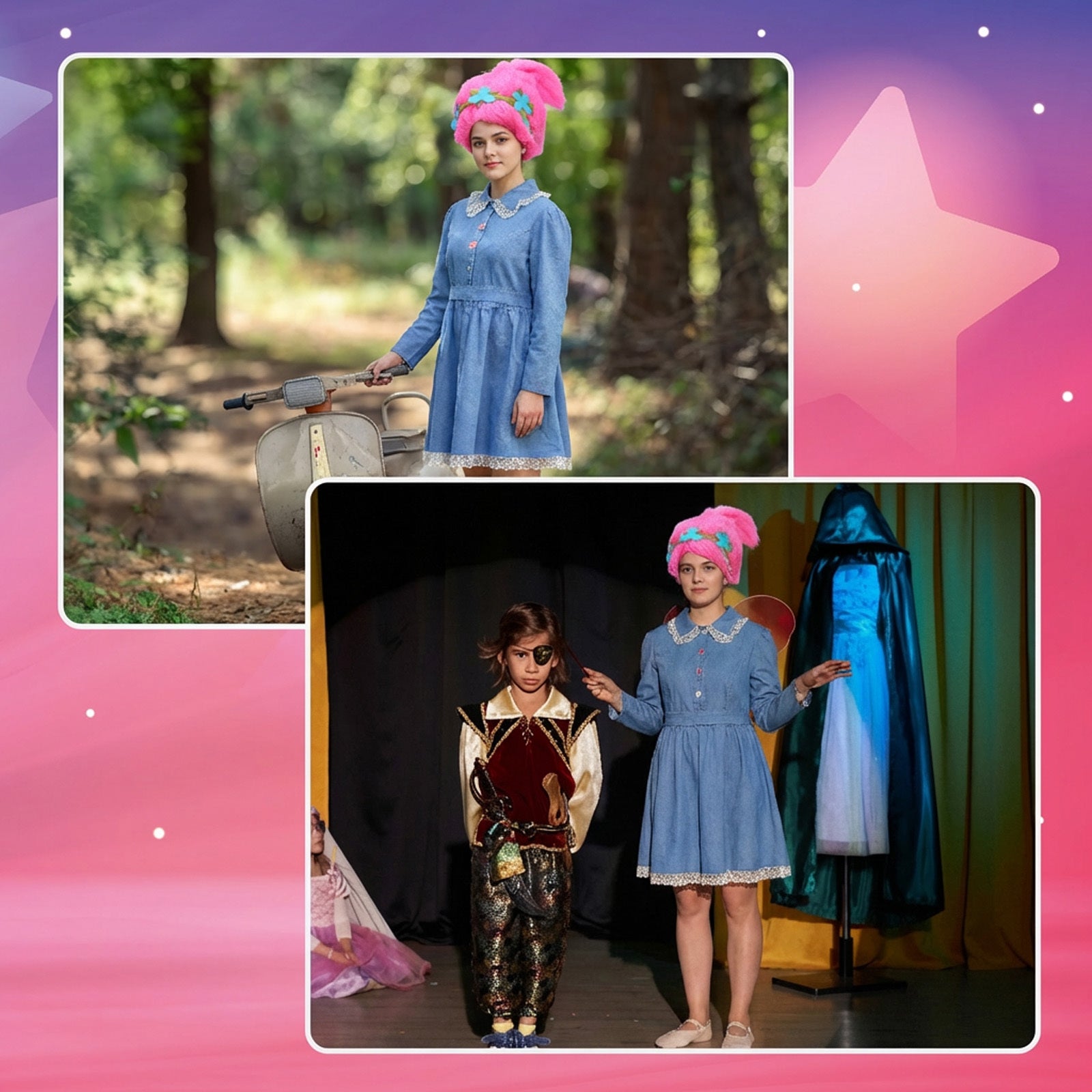 Halloween Women's Troll Costume Set with Wig and Bag - Discount Halloween City