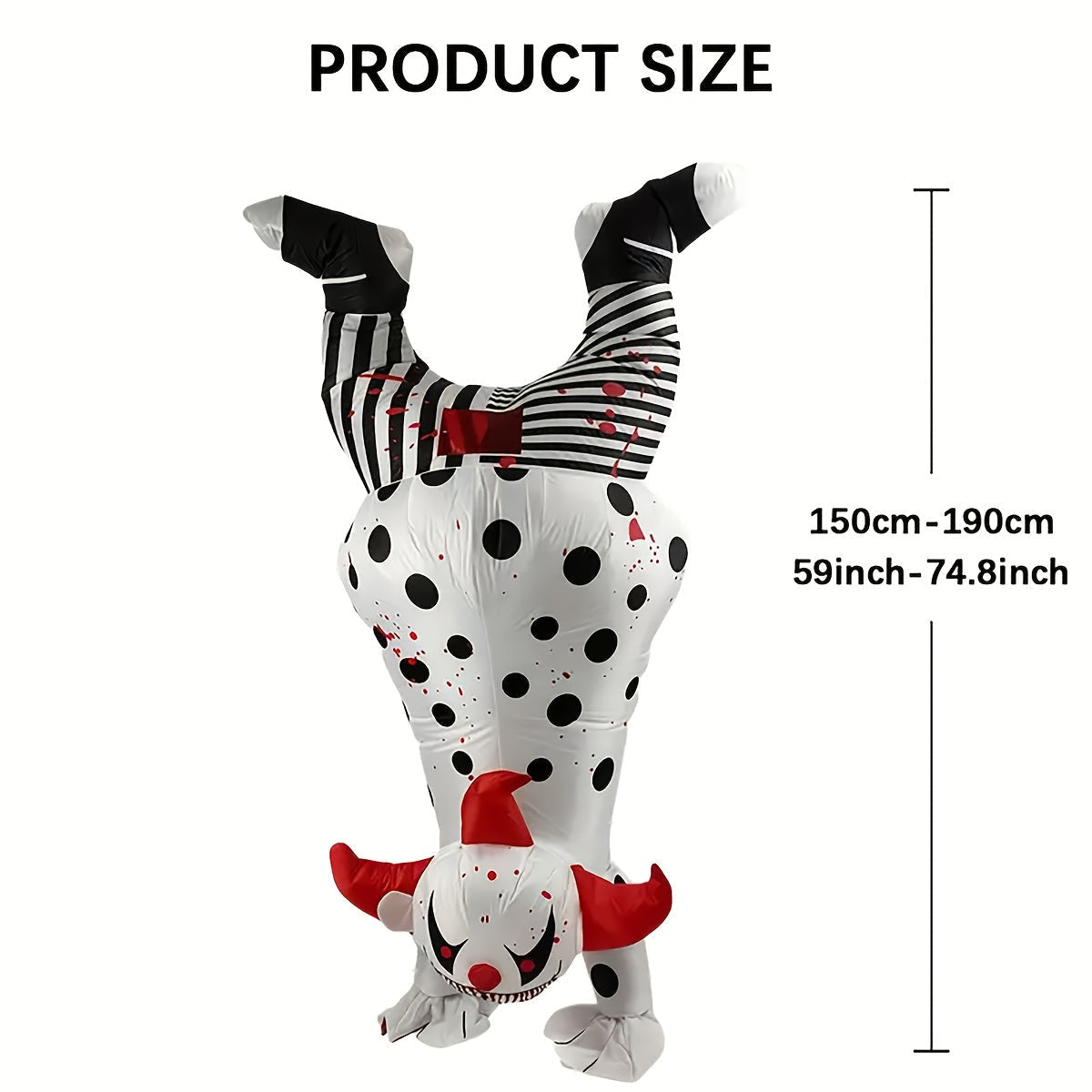 Inflatable Clown Skeleton Costume for Halloween Party-1
