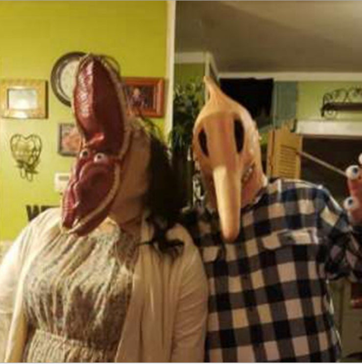 Halloween Devil Mask Trick Adam and Barbara - Discount Halloween City