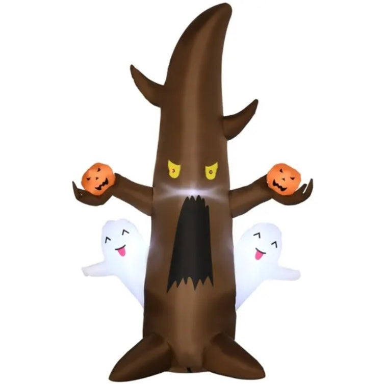 6' LED Ghost Tree Inflatable Halloween Decoration