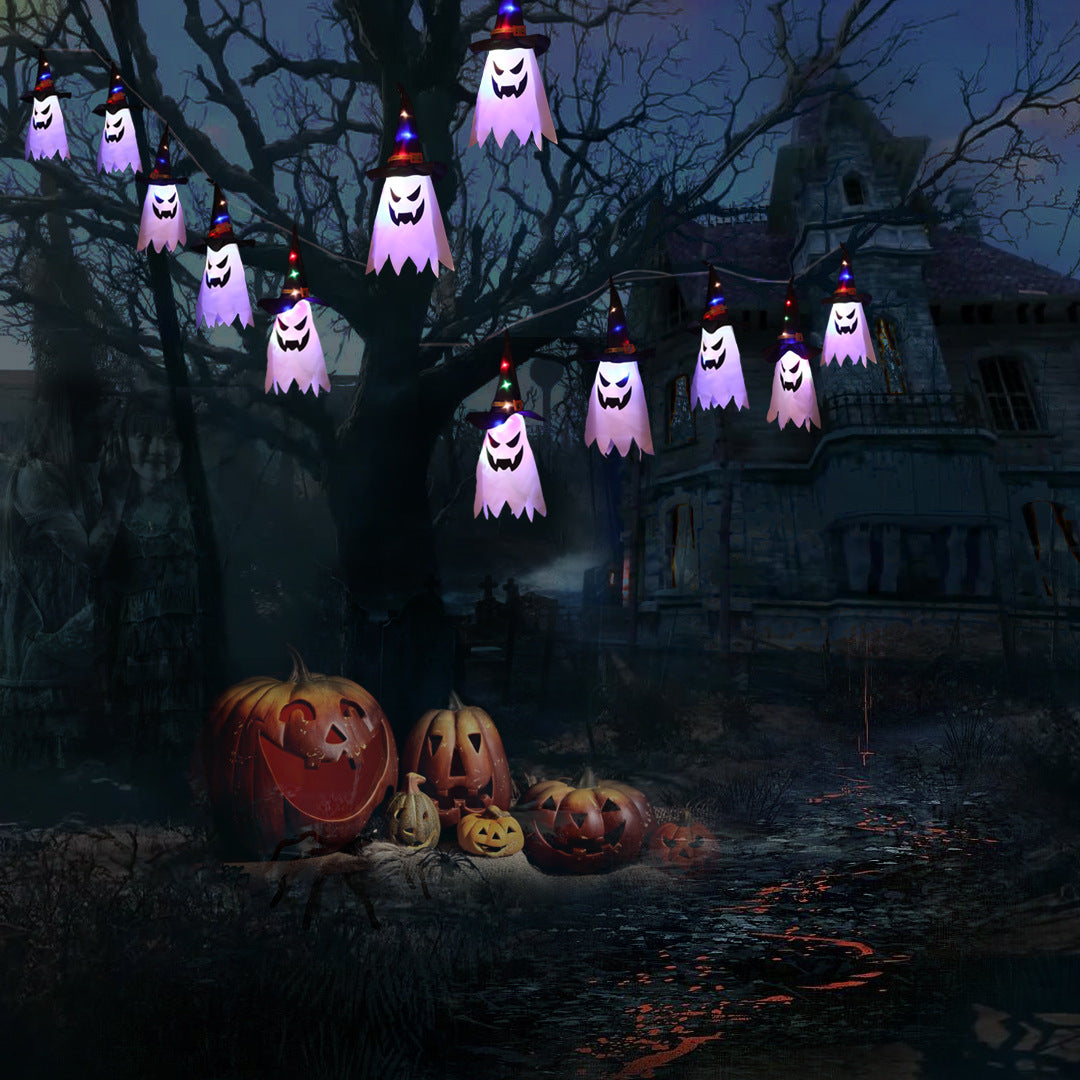 Halloween Holiday Decoration Lanterns Cloth Art Ghost String - Discount Halloween City