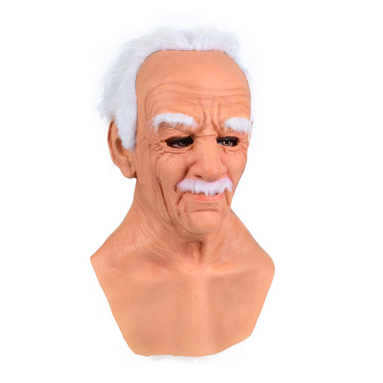 Halloween Granny Mask Latex Headgear Wig Mask - Discount Halloween City