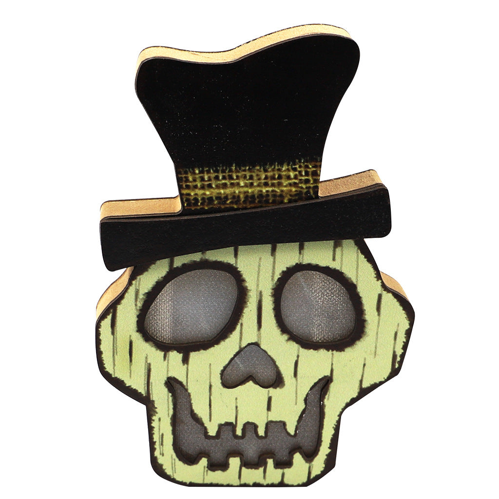 Halloween Wooden Pumpkin Lamp Decorations - Discount Halloween City