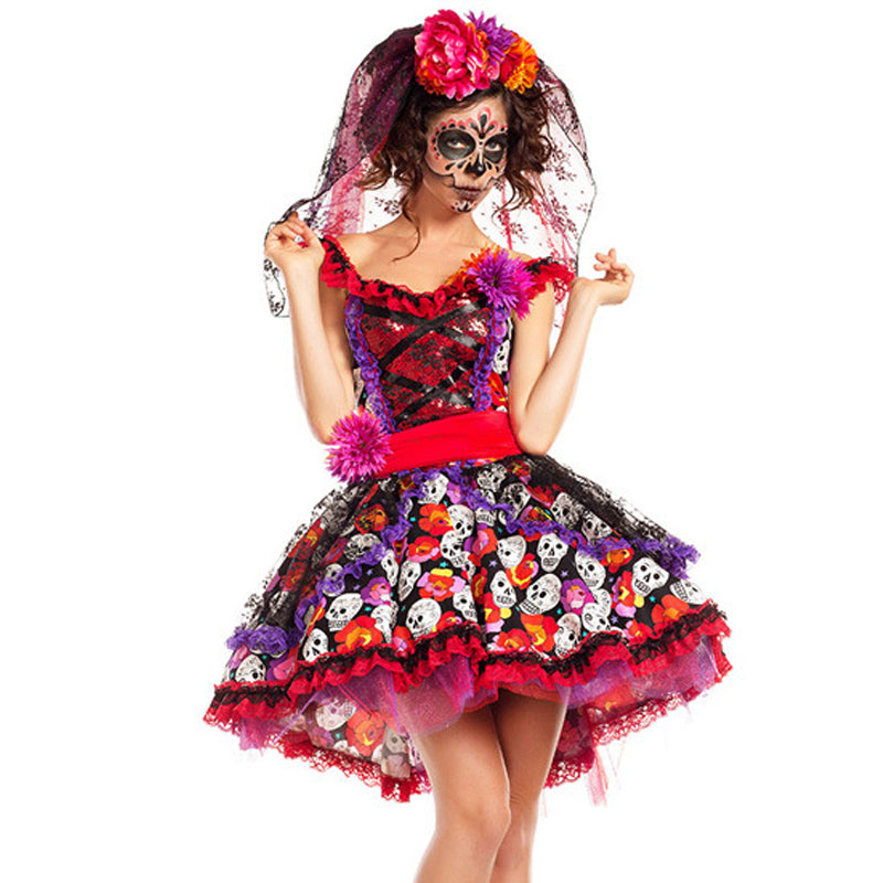 Halloween Skeleton Skirt Ghost Zombie Demon Costume - Discount Halloween City