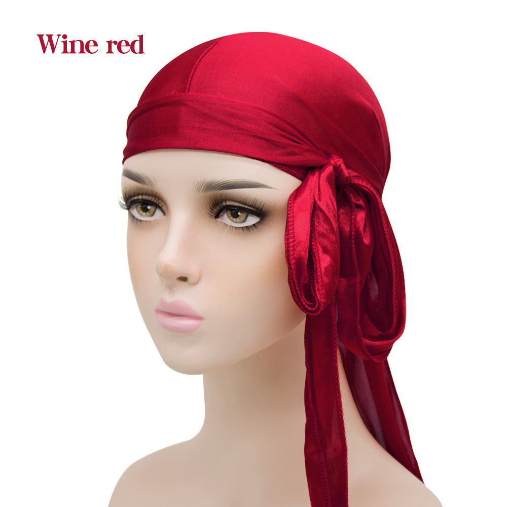 Unisex Satin Long Tail Headwrap Stretchy Pirate Hat and Hip - Discount Halloween City
