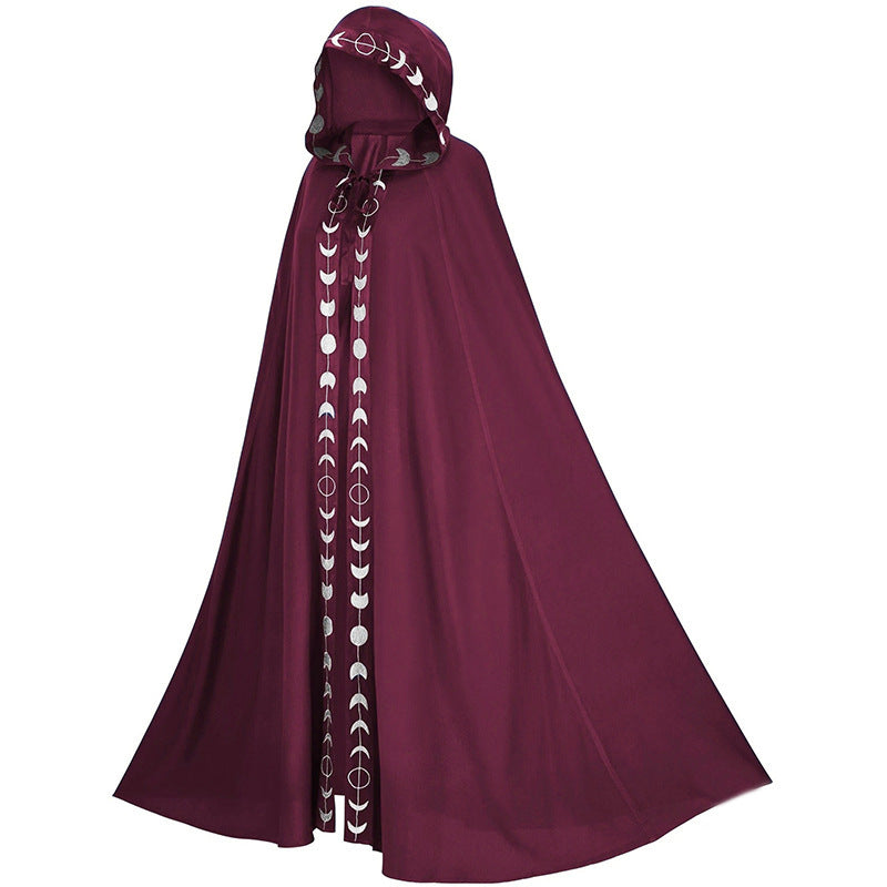 Hooded Cloak Medieval Renaissance 5 Color Printed Cloak - Discount Halloween City