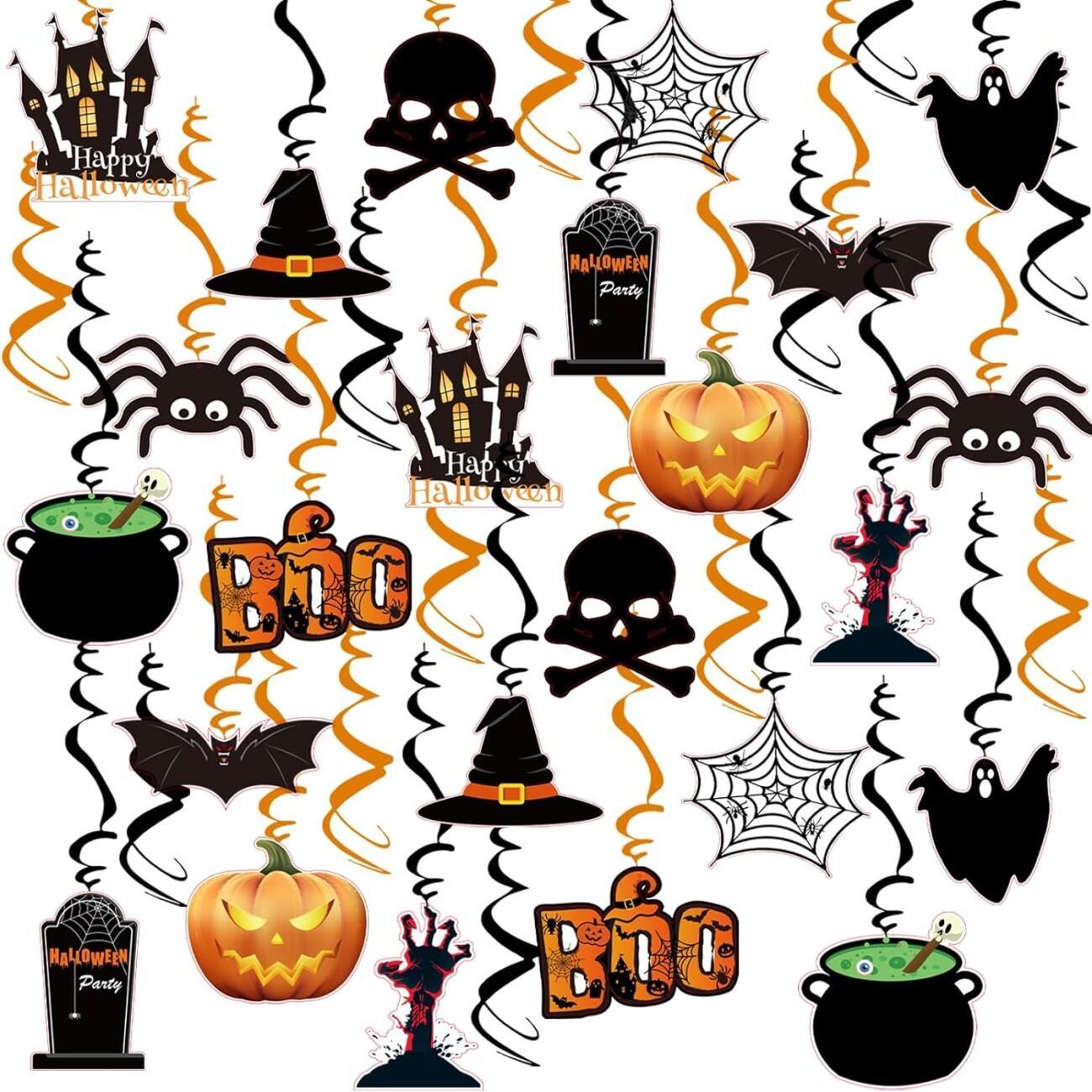 36pcs Halloween Hanging Swirl Decorations - Discount Halloween City