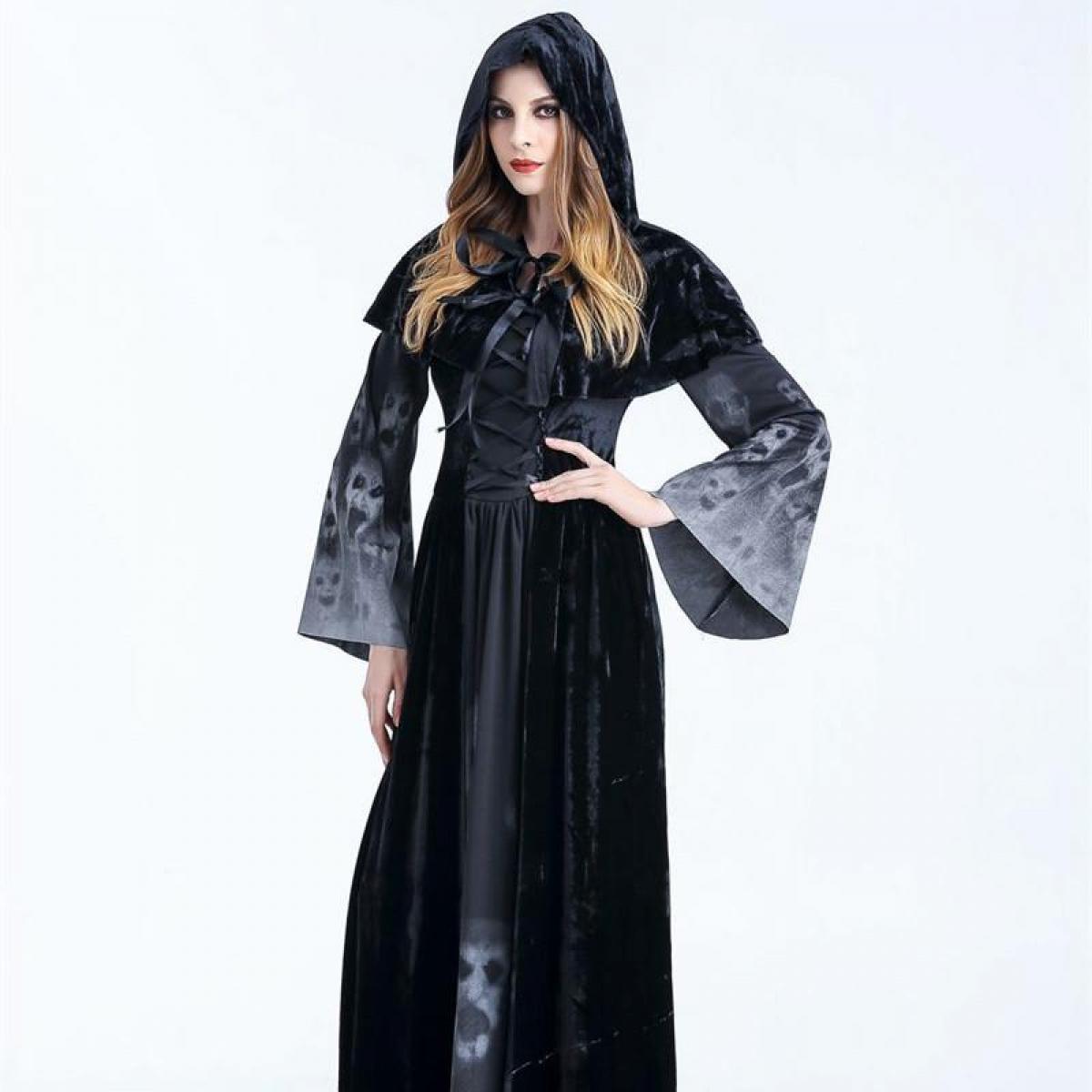 Halloween Women's Medieval Gothic Witch Horned Dark Fairy Queen Horror - Discount Halloween City