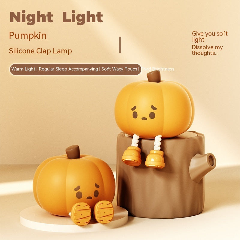 Home Decor Halloween Pumpkin Night Light Cute Soft Silicone - Discount Halloween City