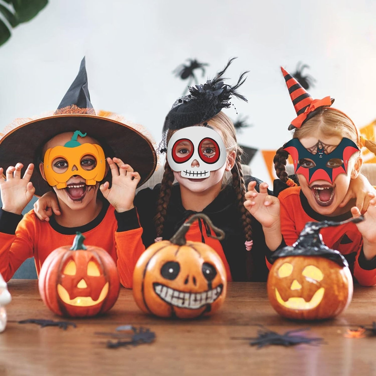 24-Piece Colored Paper Halloween Mask Craft Set - product image 4