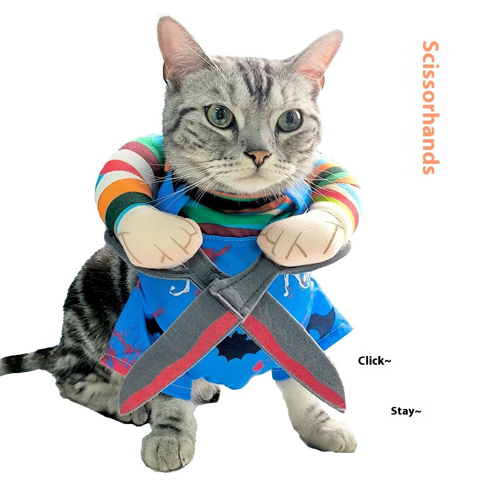 Pet Halloween Costume Cat Funny Outfit with Adjustable - Discount Halloween City