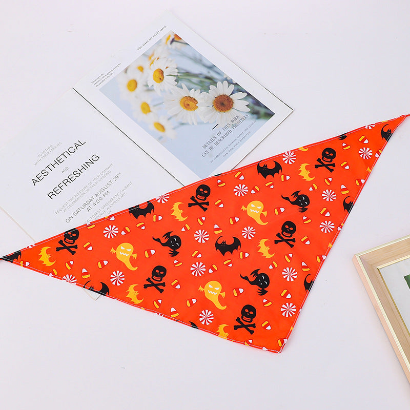 Halloween Dogs and Cats Pet Print Scarf - Discount Halloween City