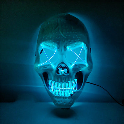 Halloween Skull Glowing Mask Bar Night Horror - Discount Halloween City