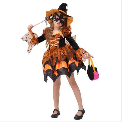 Halloween Kids Costume Witch Princess Dress - Discount Halloween City