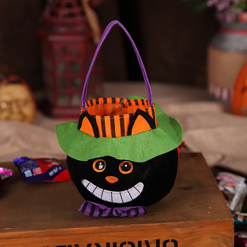 Cute Halloween Candy Bag Pumpkin Pattern Portable Handbag - Discount Halloween City