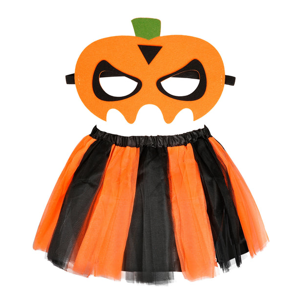 Pumpkin & Black-and-orange Dress - Complete Mask