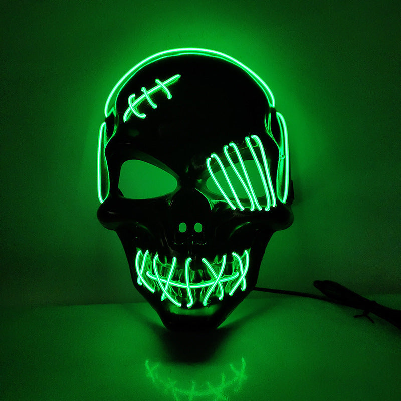 Scar One-eyed Pirate Mask Bloody Horror Cold Light Halloween - Discount Halloween City