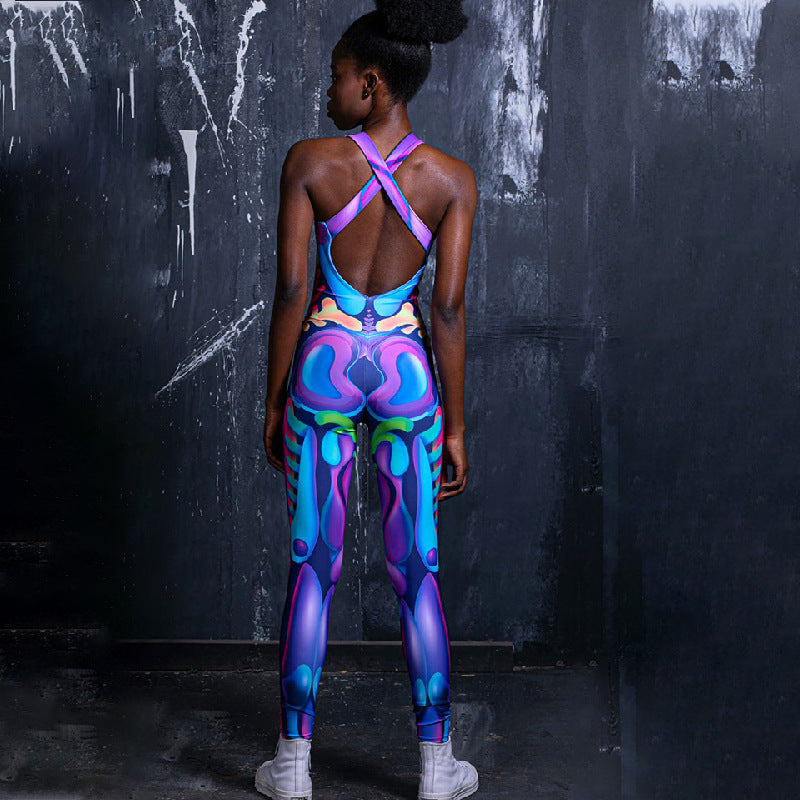 Women's Printed Human Skeleton Jumpsuit - alternate view 7