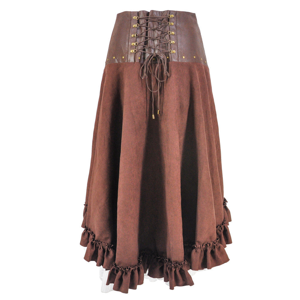 Halloween Stage Costume Steampunk Irregular Skirt Two-piece - Discount Halloween City