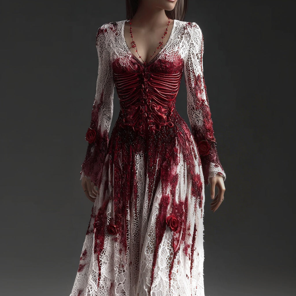 Digital Printed American Halloween Witch Dress - product image 4