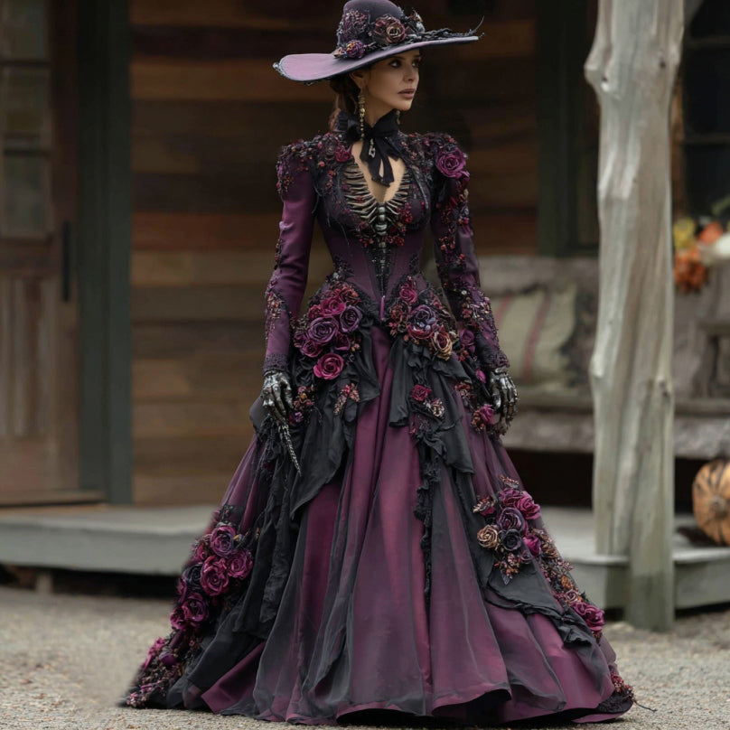 Digital-print Witch Dress