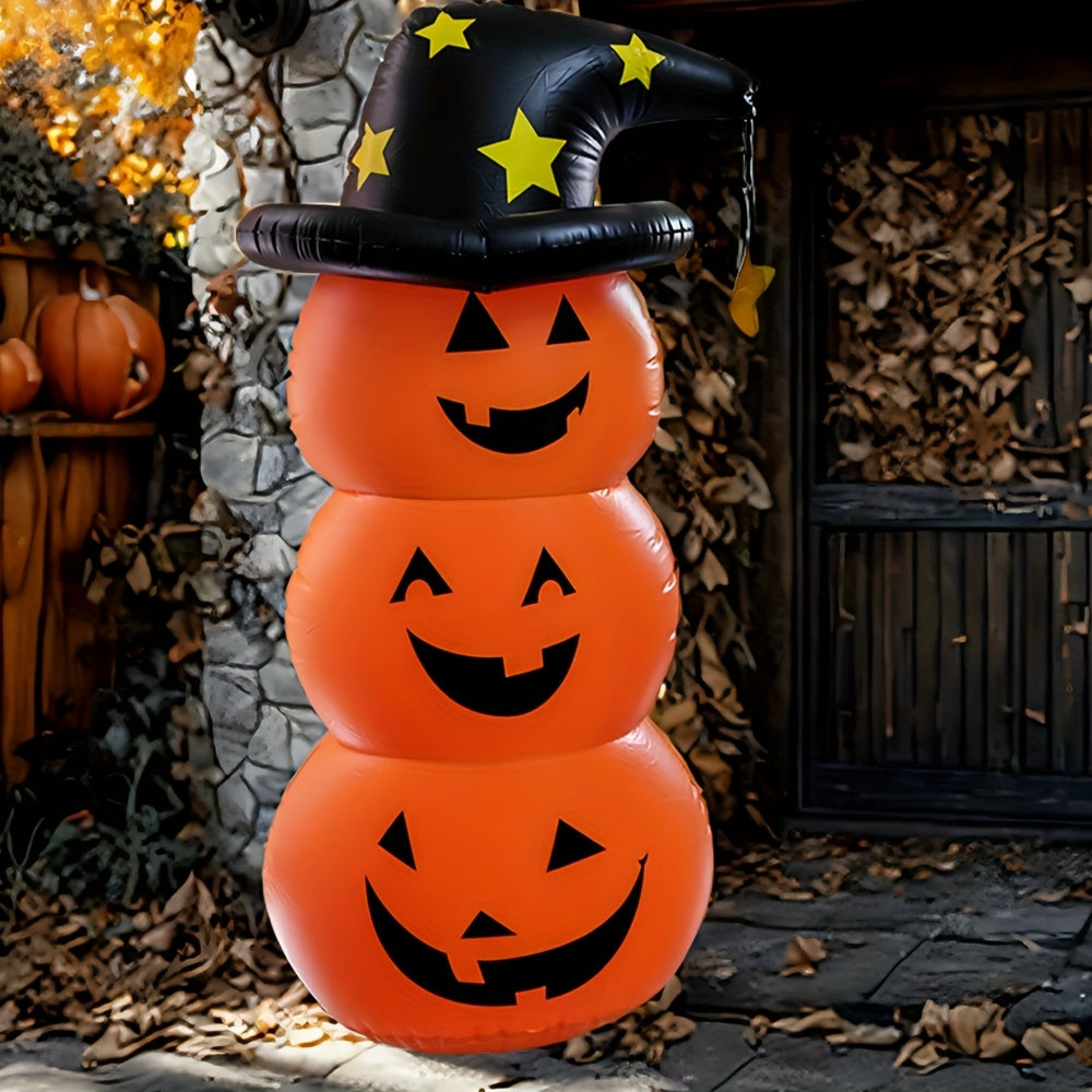 NNETM Giant PVC Halloween Pumpkin Lantern with Hat