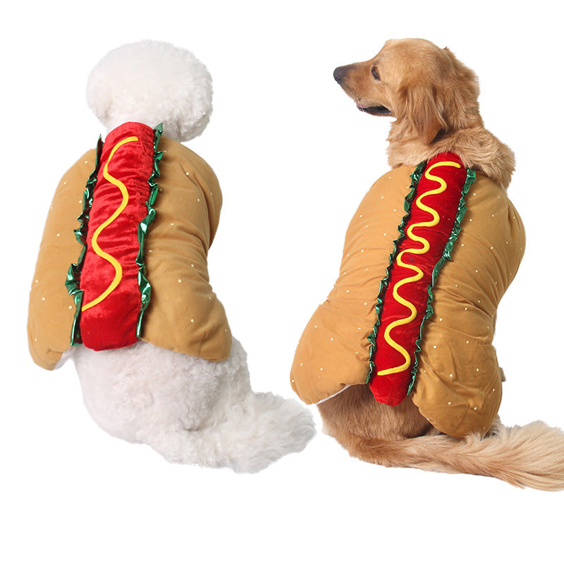 Halloween Pet Dog and Cat Costume Cute Hot Dog Sandwich - Discount Halloween City