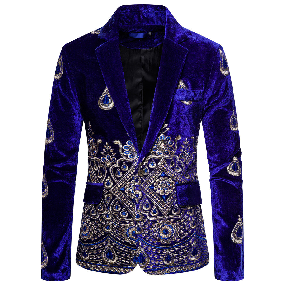 Halloween Ethnic Print Single-breasted Leisure Suits for Men - Discount Halloween City